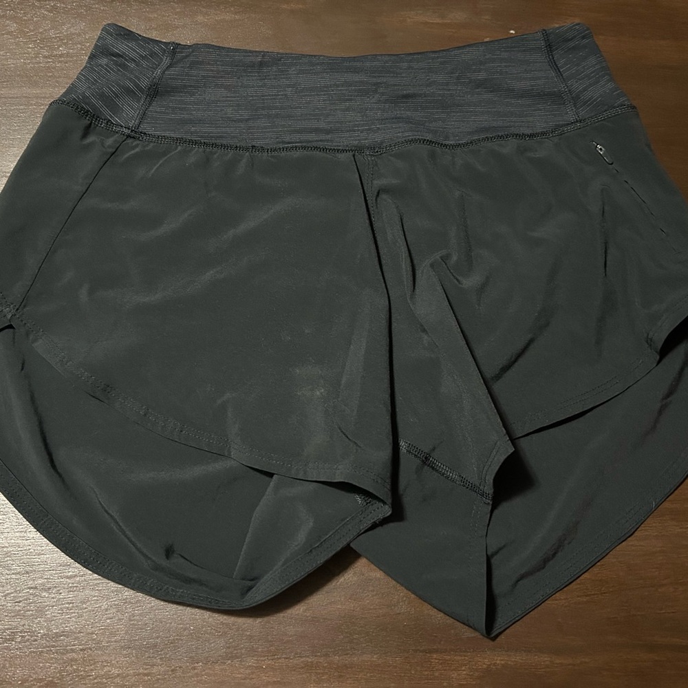 Outdoor Voices Black Layered Running Shorts